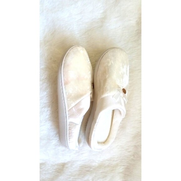 Velveteen Memory Foam Lined Slippers (Size Small / 5-6) White Color Only ~ NEW!! - Picture 4 of 8